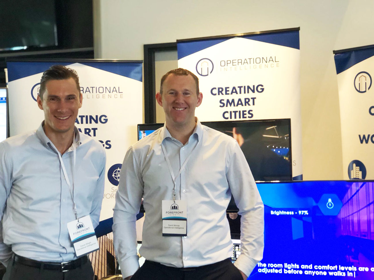 Operational Intelligence Team Members Daniel Wright and David Murray at Workplace Strategy Summit NSW 2018